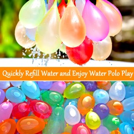 ZHHGOO Pack of 666 Water Balloons, Multicoloured Water Balloons, Seconds Quick Filler, Water Bombs Self-Closing, Asser Balloons Mega Pack, Pool Toy, Beach Party, Outdoor for Pool Party