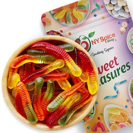 NY Spice Shop Sugar Free Gummy Worms Candy - 3 Pound Gummy Worms Candy Bulk - Gummi Worms Snacks - Gummies Worms Candy Bulk Ideal for Party Decoration