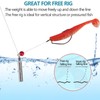 THKFISH 25pcs Fishing Sinker Free Rig Sinker Fishing Weight Drop
