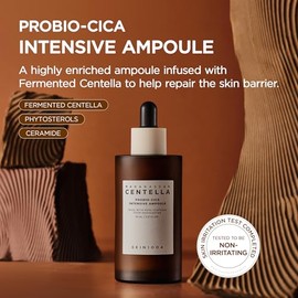 SKIN1004 Probio Cica Ampolla Intensiva 50ml, 1.69fl.oz, Suero Facial de Centella y Ceramida para Hidratación y Fortalecimiento de la Piel, Ampolla Facial Coreana con Centella de Madagascar para el