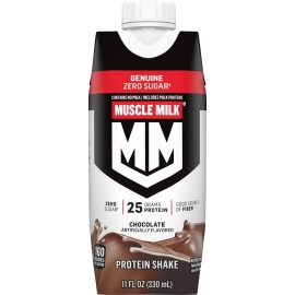 Muscle Milk Genuine Protein Shake, Chocolate, 11 Fl Oz Carton, 4 Pack