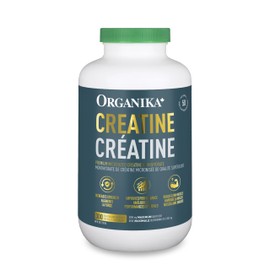 Organika Canadian-Made Creatine Capsules- Pure Micronized Creatine Monohydrate - Helps Build Lean Muscle, Increase Strength, and Improved Recovery and Performance for Men and Women- 300vcaps