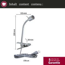 Paulmann Finja 95426 Clamp Spot Light GU10 max 6.5 W Chrome