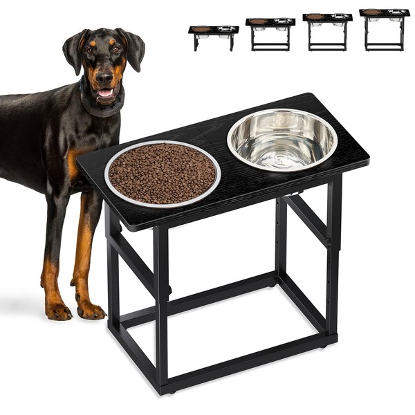 Zarler Elevated Dog Bowls for X-Large and Large Breed, 5