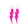 80s 90s Neon Earrings Fluorescence Retro Acrylic Lightning Drop Dangle