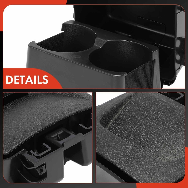 A-Premium Rear Seat Cup Holder Insert Center Console Compatible with