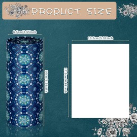 Geyoga 4 Pack Car Tissues Holder with Facial Tissues Cylinder Round Travel Wipes Tubes Box Container for Car Cup Holder Home Bathroom Office(Datura)