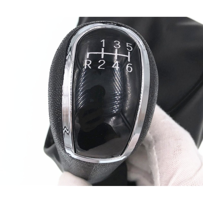 HZTWFC 6 Speed Black Car Gear Shift Knob Gaiter Boot