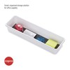 Copco Basics Drawer Organizer, 12.81 x 3.81 x 2.1-Inches, White/Charcoal