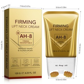 Ah-8 Firming Neck Cream, Firming Neck Cream With Double Roller, Deeply Hydrates And Repairs The Skin, Reduce Wrinkles Fine Lines And Double Chin, Firm And Lift Sagging Skin