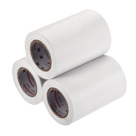MECCANIXITY Pipe Wrap Tapes Non-Adhesive 10cmx13m Protective Waterproof Tube Protector for Air Conditioner HVAC Pipes, PVC White Pack of 3