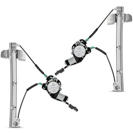 A-Premium Power Electric Window Regulator with Motor Replacement for Dodge B1500 B2500 B3500 Ram 1500 Van Ram 2500 Van Ram 3500 Van 1998-2003 Front Driver and Passenger Side 2-PC Set