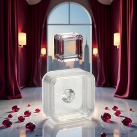 Dwang Packaging Box, Exquisite 3D Floating Display Case, Elasticity Membrane Jewelry Storage Box, Coin Display for Jewelry Exhibiting Medal Ins Jewelry Organizer, Jewelry Travel Case for Women (40mm)