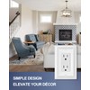 ZILLSEA Pure White Decorator Wall Plates, 4-Pack Switch Plates and