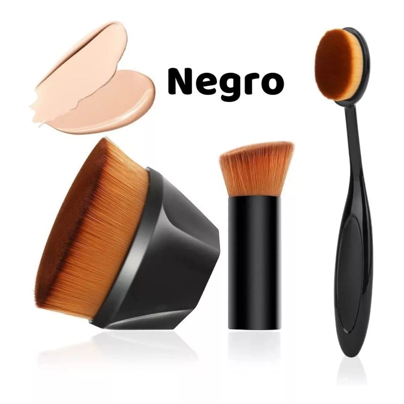 Universo en Linea Set 3 Brocha Maquillaje Base Corrector Polvo