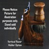 Quality Made Shaving Razor and Shaving Brush Stand. with Walnut