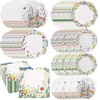Skybooly 144 Pcs Wildflower Party Decorations for 48 Guests Wildflower