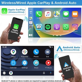 7 Inch Android 13 Car Stereo for GMC Yukon Acadia Savana for Chevy Silverado IPS Touch Screen 2 Din Car Radio Receiver w/Wireless Carplay Android Auto GPS Bluetooth SWC BT Backup Camera Mic, 2+32G