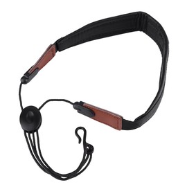 Deluxe Universal Adjustable Soft Padded Leather Alto Saxophone Neck Shoulder Strap Musical Instrument Accessories with Metal Hook for Saxophones, Horns, Bass Clarinets, Basoons, Oboes and More