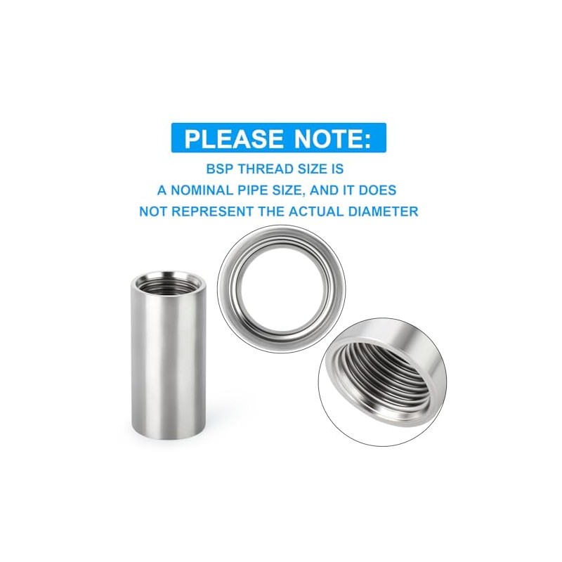 ERGAOBOY 2 Pcs 50MM 1" Female Thread X 1" Female