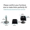 sourcingmap Adjustable Leveling Feet 25 x 25mm Inserts Furniture Table