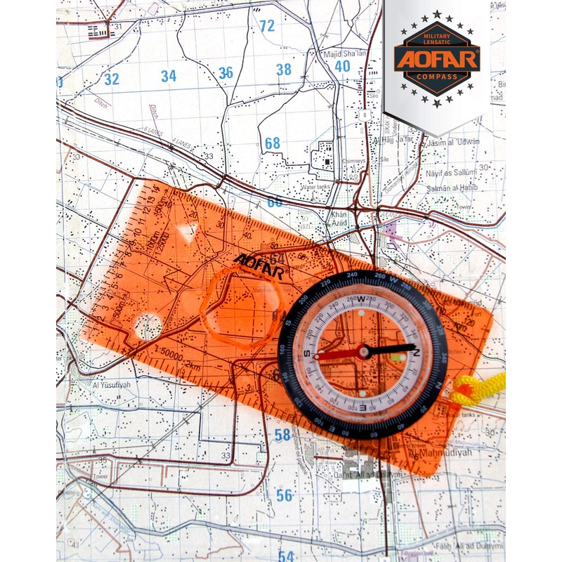 AOFAR Orienteering Compass AF-5C for Hiking , Boy Scout Compass