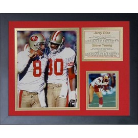 Legends Never Die "Jerry Rice and Steve" Young Framed Photo Collage, 11 x 14-Inch,Black
