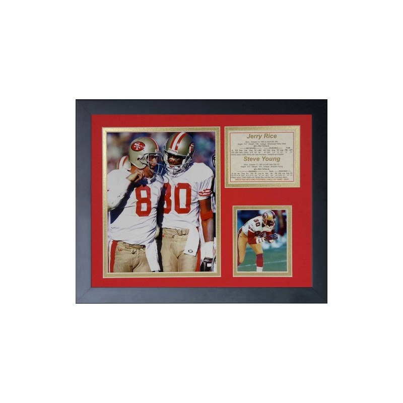 Legends Never Die "Jerry Rice and Steve" Young Framed Photo
