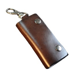 One Limitation AN087 Key Case, Key Ring, Charm, Retro, Key, Leather, Stylish, Unisex, coffee