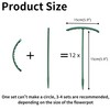 12Pcs Plant Support Plant Stake Half Round Plant Support Ring