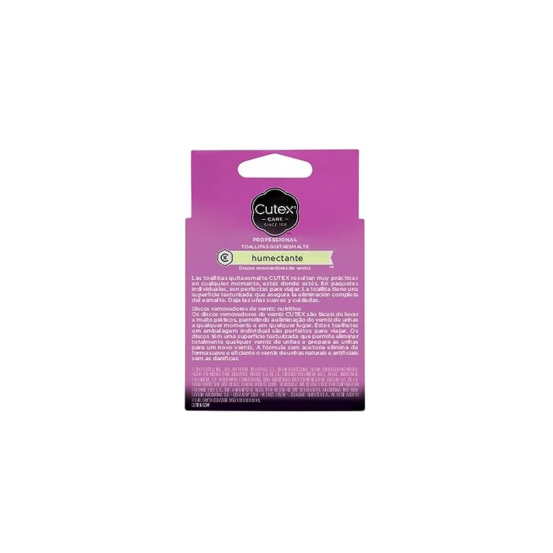 Cutex Care Swipe and Go Nail Polish Remover Pads, 10