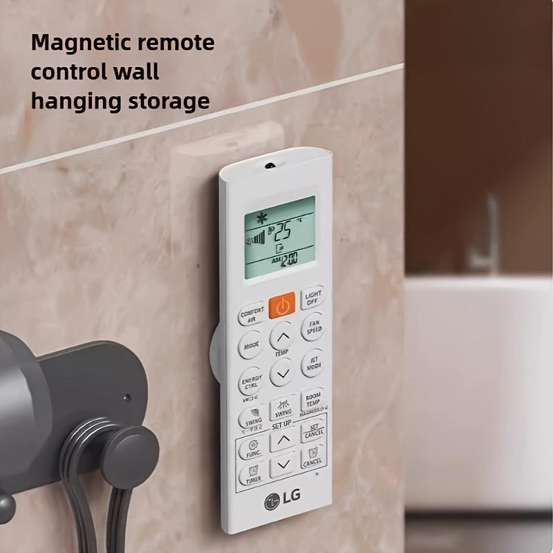 8PCS Magnetic Remote Control Holder – Wall-Mounted Storage Bracket, Non-Drilling