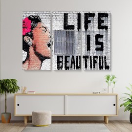 Life is Beautiful - Banksy (3 Pieces Large)