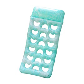 Perfeclan Inflatable Pool Float Lake Beach Water Float Tanning Pool Foldable Portable Lightweight Pool Float Chair for Slip and Slide, light blue