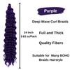 Purple Braiding Hair Pre Stretched Hypoallergenic Boho Hair for Braiding