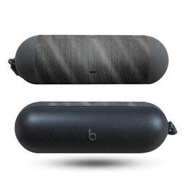 Glossy Glitter Speaker Skin Compatible with Beats Pill (2024) - Black Wood - Premium 3M Vinyl Protective Wrap Decal Cover - Easy to Apply | Crafted in The USA by MightySkins