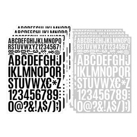 MAEXUS Number Stickers, 8 Pieces, Notebook Stickers, 0.8 to 1.6 inches (2 to 4 cm), Waterproof Stickers, Large Alphabet Stickers, Number Stickers, Number Stickers, Black and White