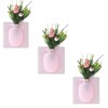 3 Pack Silicone Sticky Flower Pot Vases - Removable Self-Adhesive