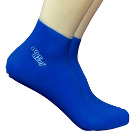Blue Reef Blue Anti Verruca 100% Latex Aqua Swimming Swim Pool Socks Sox Tight Fitting Girls Boys Ladies & Men Zig Zag Sole (XLarge 8.5-11 Adults)