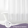 Felisa Long Fabric Shower Curtain Liner with 6 Magnets,72W x