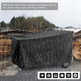 Log Splitter Cover Waterproof 210x115x100cm 210D Oxford Cloth Gas Logging Separator Cover with Drawstring Dustproof Mobility Scooter Protection for Log Splitters Motorbike Scooter(black)