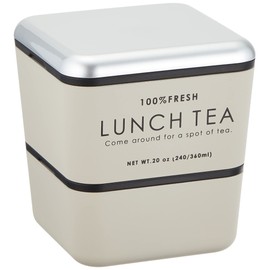 Showa LUNCH TEA Lunch Box, Gray, Square Nest Lunch Box
