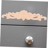 TEHAUX Wood Carved Onlays Appliques 2pcs Rose Flower Decorative Patches