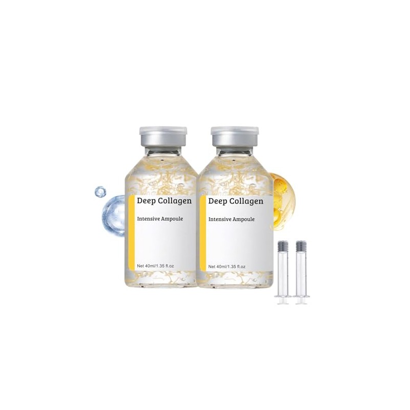 2PCS Deep Collagen,Sérum Facial Colágeno y Péptidos,Peptidos Faciales,40ml