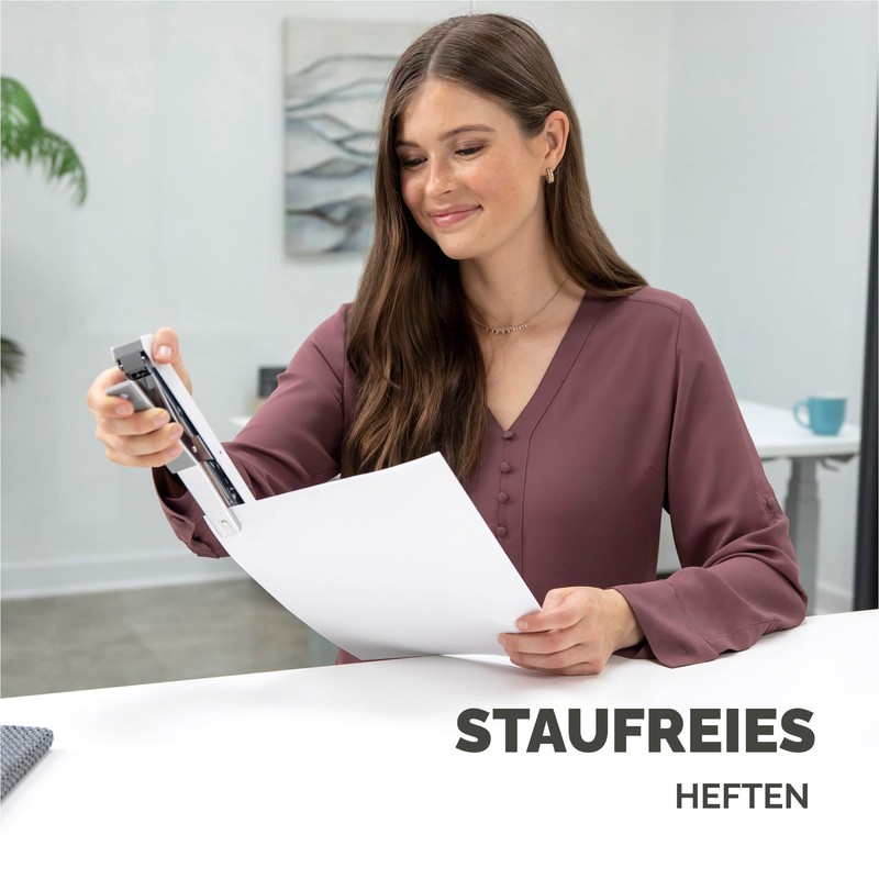 Fellowes Metal Stapler LX890 No Staple Jam with Anti-Bacterial Protection