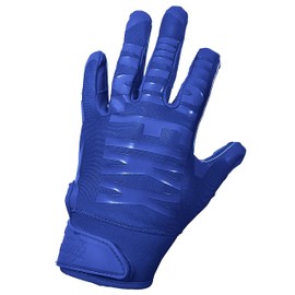 Football Gloves Receiver Gloves by WOLFIKK Sports, ArcPro 1.0 Series, Ultra Sticky Receiver Gloves, Enhanced Performance with porfessional Silicon Grip, Blue/S