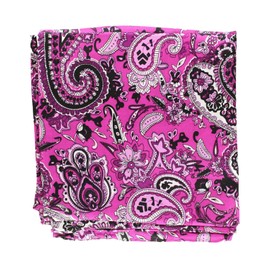 M&F Western 33"x33" Wild Rags Silk Paisley Scarf Bandana Purple One Size
