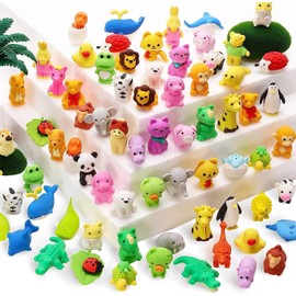Tczecoo Pack of 36 Children's Erasers Puzzle Toy, Mini Eraser, Funny Erasers, Animal Shaped Erasers for Children Schools Creative Toy Party