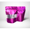 Purple Mylar Bags 3.5g Smell Proof Packaging x100