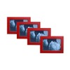 CURTEK 4-Pack 5 x 7 Red Picture Frame with Removable